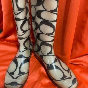Authentic Coach Rain boots size 8